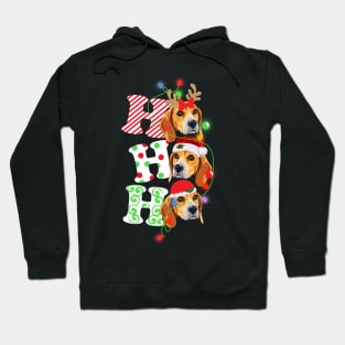 Ho Ho Ho Funny Christmas For Beagle Lovers Hoodie